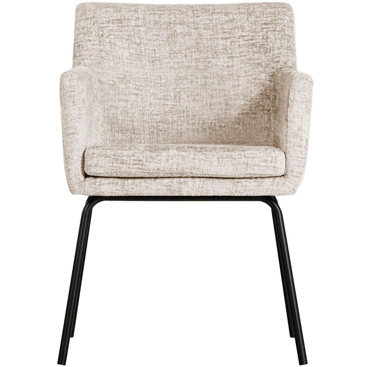 ARMLEHNSTUHL-SET 2 Stück  in Samt  - Schwarz/Weiß, MODERN, Textil/Metall (59/78/56cm) - Livetastic