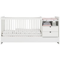 LIT À BARREAUX All in One  205/75/95 cm   - Weiss, Basics, Holz/Holzwerkstoff (205/75/95cm) - My Baby Lou