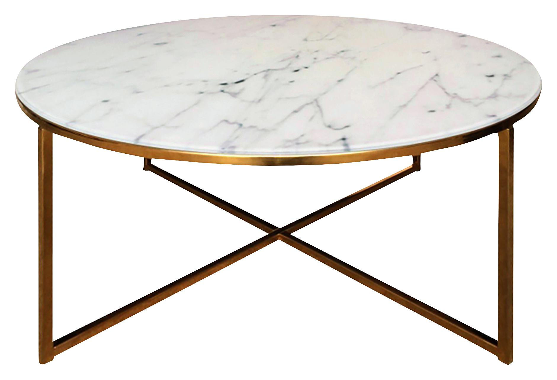 Couchtisch in Metall, Glas 80/80/45 cm