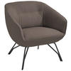 COCKTAILSESSEL - Fango/Anthrazit, Design, Leder/Metall (77/81/72cm) - Joop!