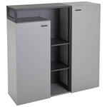 HIGHBOARD Anthrazit, Grau Befestigungsmaterial, Einlegeböden  - Anthrazit/Graphitfarben, Design, Holzwerkstoff/Kunststoff (120/120/37cm) - Hom`in