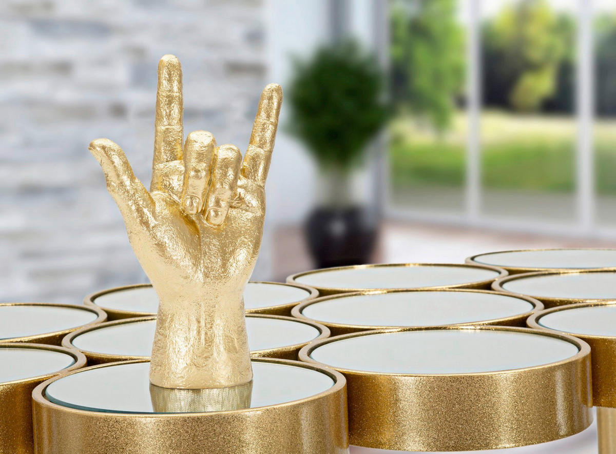 SKULPTUR - Goldfarben, Basics, Kunststoff (14.5/23/7cm)