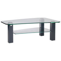 COUCHTISCH in Metall, Glas 110/70/42,5 cm  - Graphitfarben, Konventionell, Glas/Metall (110/70/42,5cm)