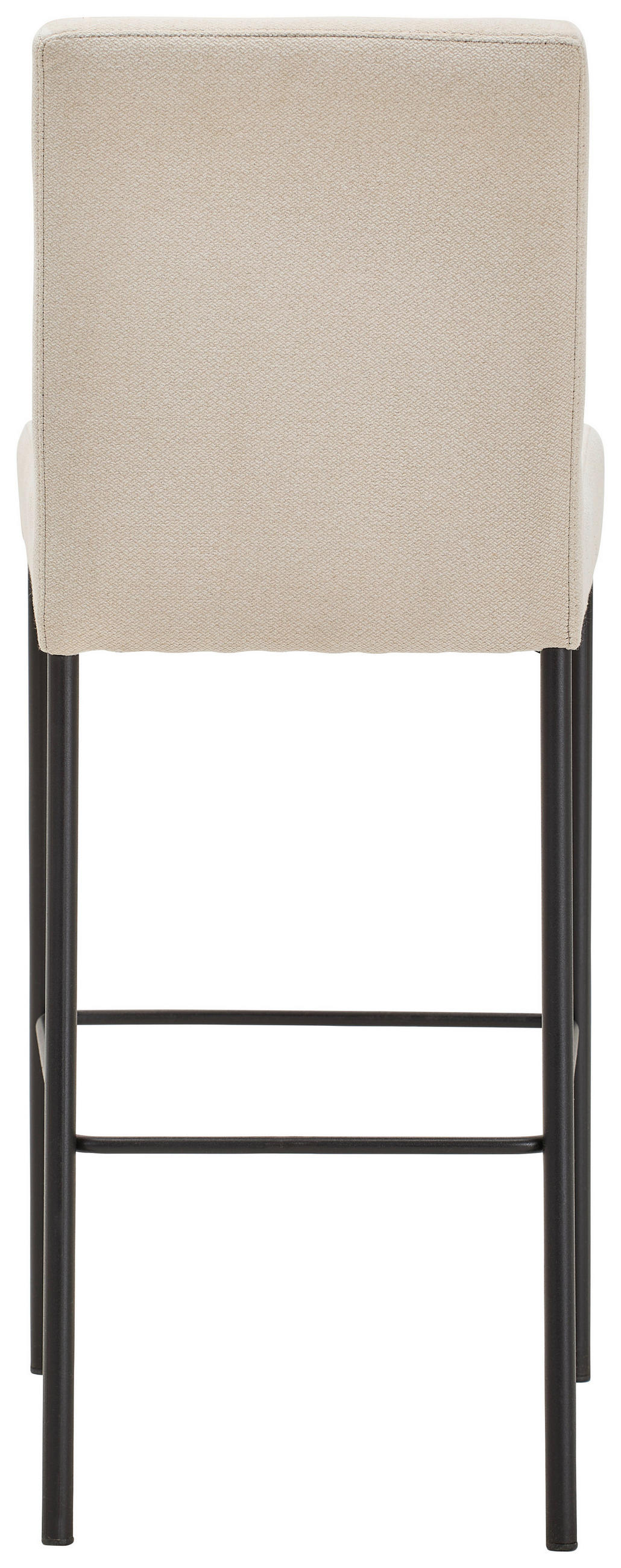 BARHOCKER Webstoff Schwarz, Beige Eisen Stoffauswahl  - Beige/Schwarz, Design, Textil/Metall (42/102/50cm) - home24