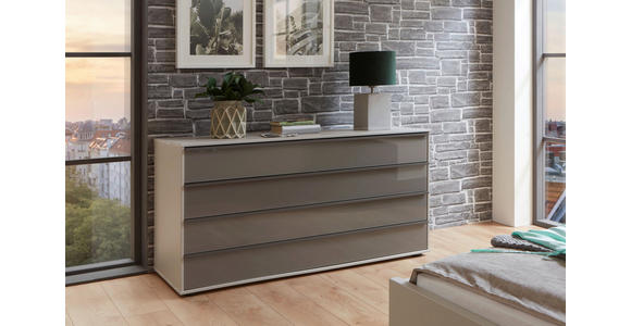 SIDEBOARD in 141/70/43 cm - Schieferfarben/Schwarz, Design, Glas/Holzwerkstoff (141/70/43cm) - Dieter Knoll