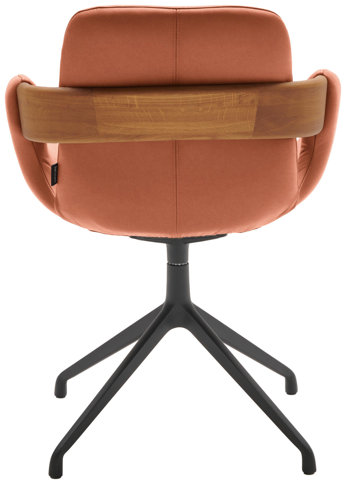 ARMLEHNSTUHL  Lederauswahl, Stoffauswahl, Typenauswahl, Sitzfläche 360° drehbar  Echtleder  - Eichefarben/Cognac, Natur, Leder/Holz (60/86/60cm) - Valnatura