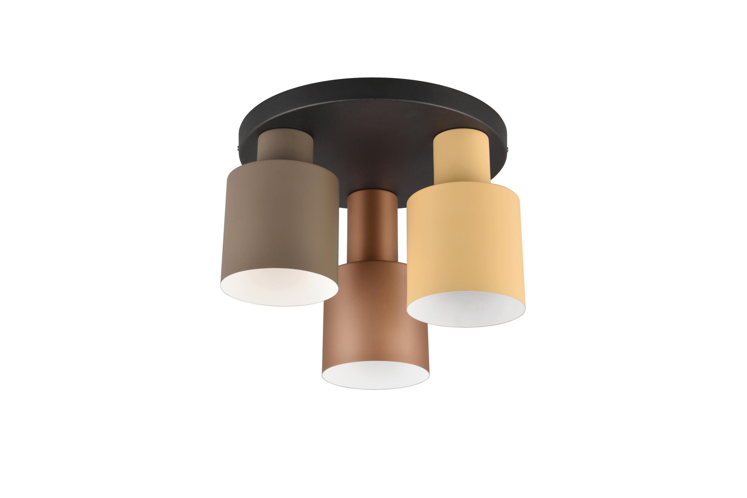 Trio Leuchten Deckenleuchte Agudo Schwarz, Taupe, Beige 24.5 cm