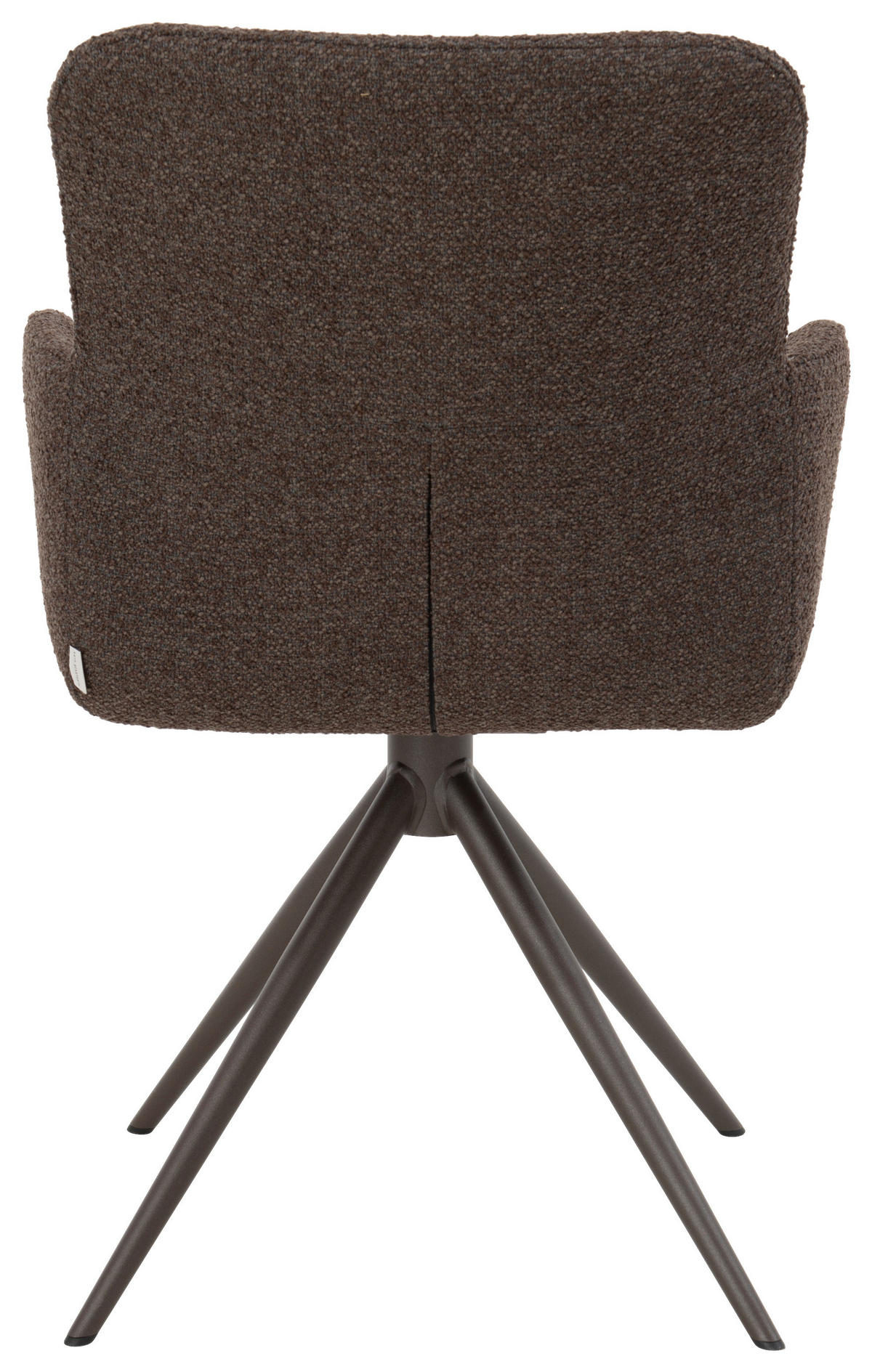 ARMLEHNSTUHL  in beflockt  - Dunkelbraun/Grau, Design, Textil/Metall (57/91/61cm) - Bert Plantagie