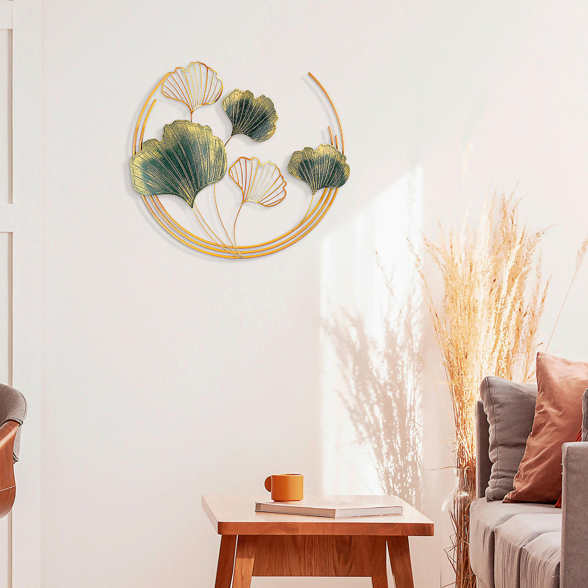 METALLBILD  - Goldfarben/Grün, Basics, Metall (70/70cm)