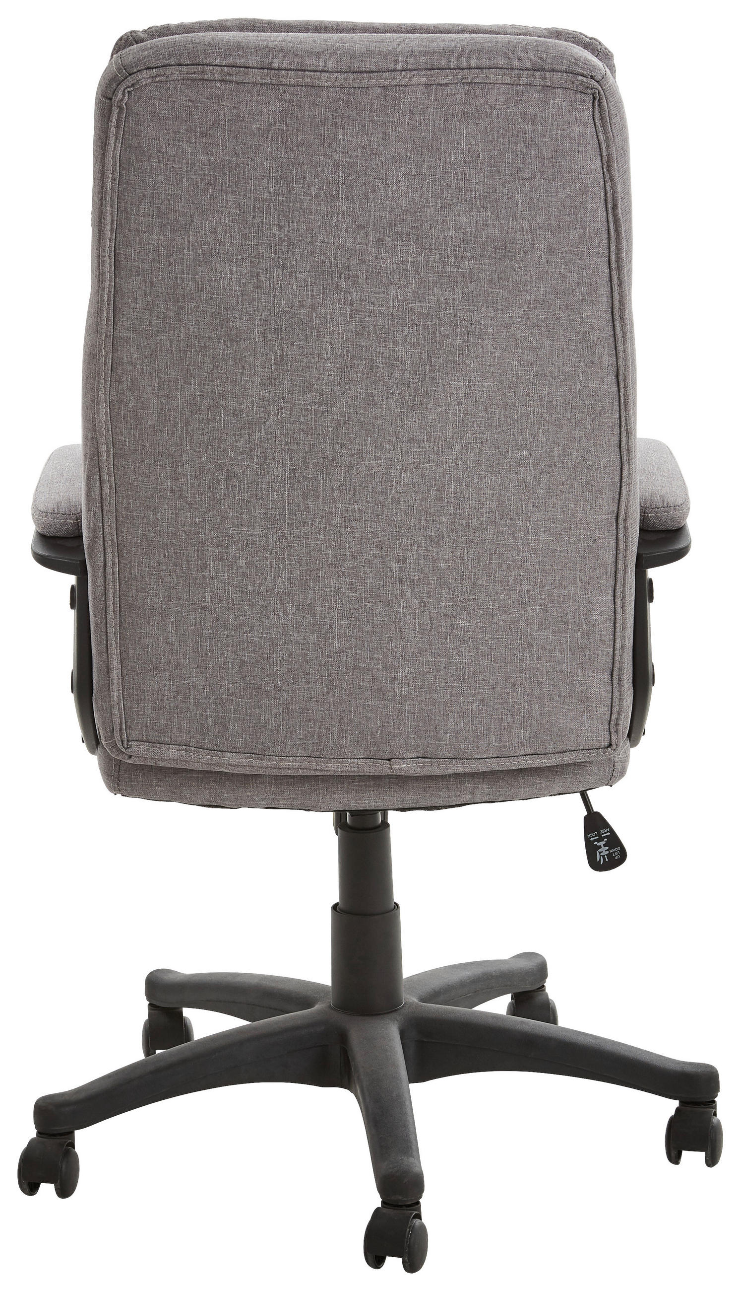 CHEFSESSEL Webstoff Grau, Schwarz  - Schwarz/Grau, Basics, Kunststoff/Textil (68/112-122/57cm) - Carryhome