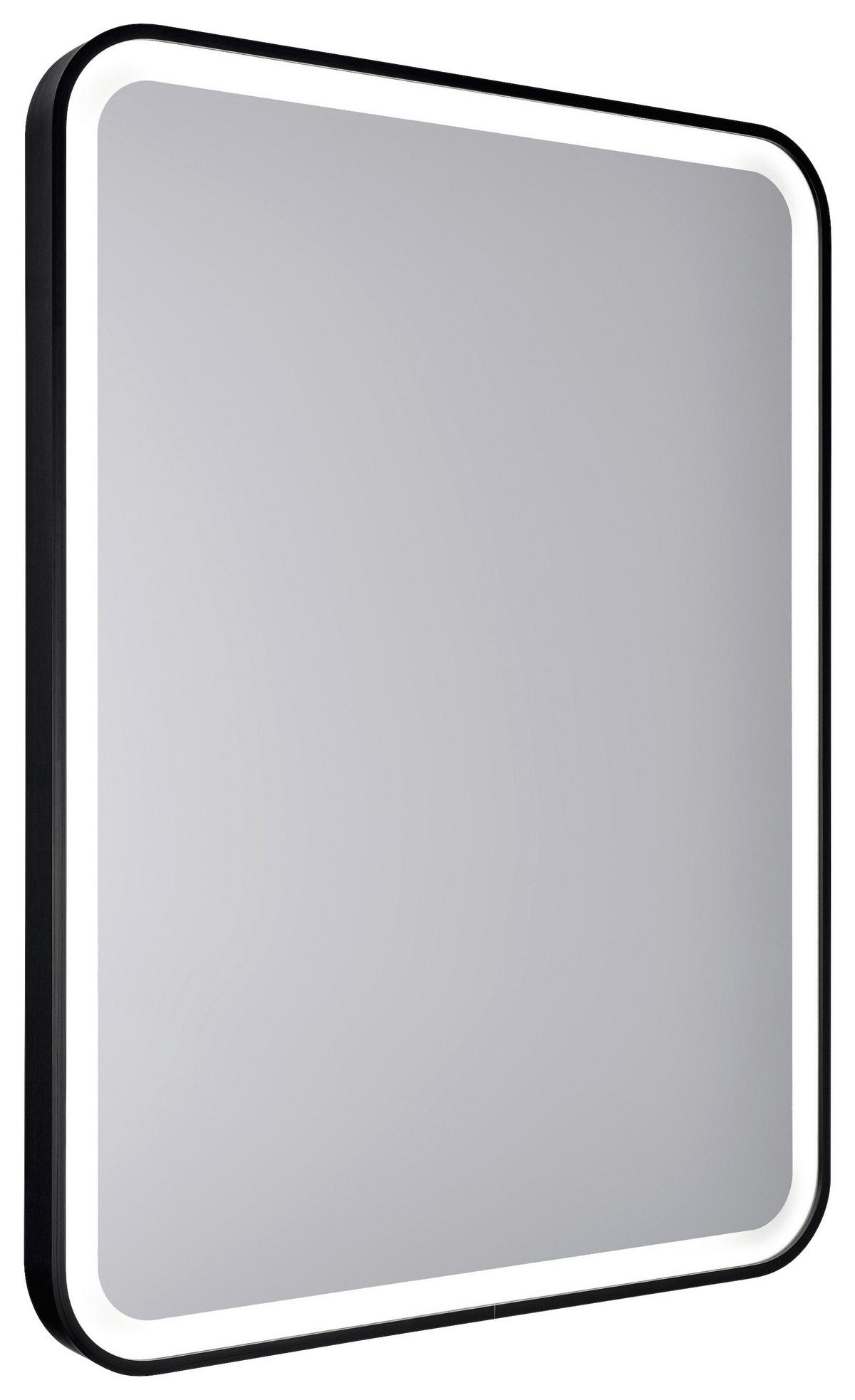 BADEZIMMERSPIEGEL 60/80/4 cm  - Schwarz, MODERN, Glas/Metall (60/80/4cm) - MID.YOU