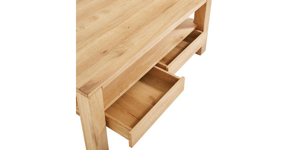 COUCHTISCH Wildeiche massiv rechteckig Eichefarben 110/70/47,5 cm  - Eichefarben, KONVENTIONELL, Holz (110/70/47,5cm) - Linea Natura