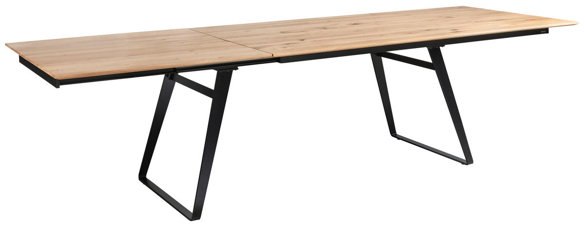 ESSTISCH Eichefarben  ausziehbar, in verschiedenen Größen erhältlich, Variantenauswahl  - Eichefarben/Schwarz, Design, Holz/Metall (200-300/100/77cm) - Musterring