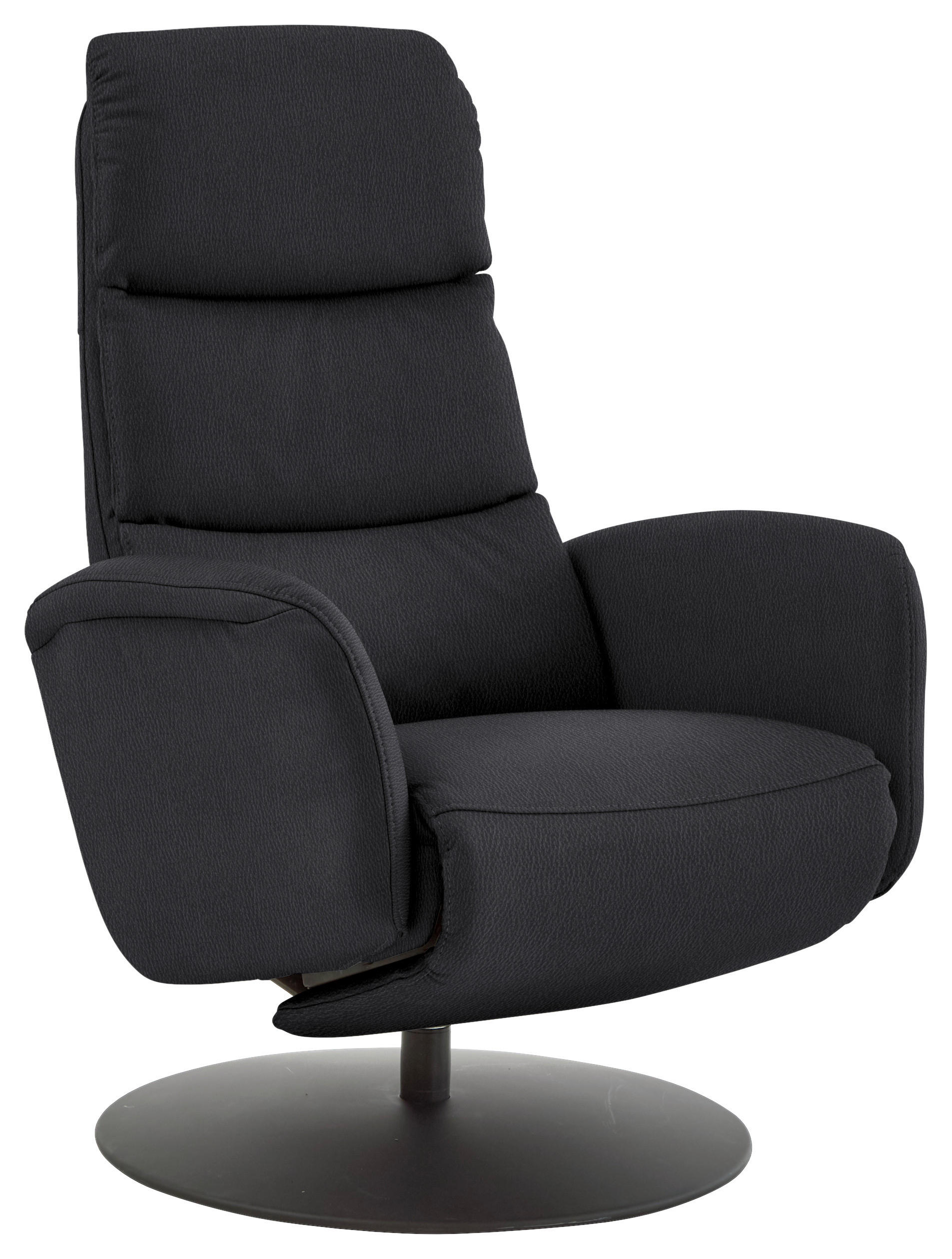 RELAXSESSEL in Leder Anthrazit  - Anthrazit/Schwarz, Design, Leder/Metall (76/108/86cm) - Dieter Knoll