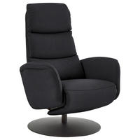 RELAXSESSEL in Leder Anthrazit  - Anthrazit/Schwarz, Design, Leder/Metall (76/108/86cm) - Dieter Knoll