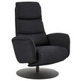 RELAXSESSEL in Leder Anthrazit  - Anthrazit/Schwarz, Design, Leder/Metall (76/108/86cm) - Dieter Knoll