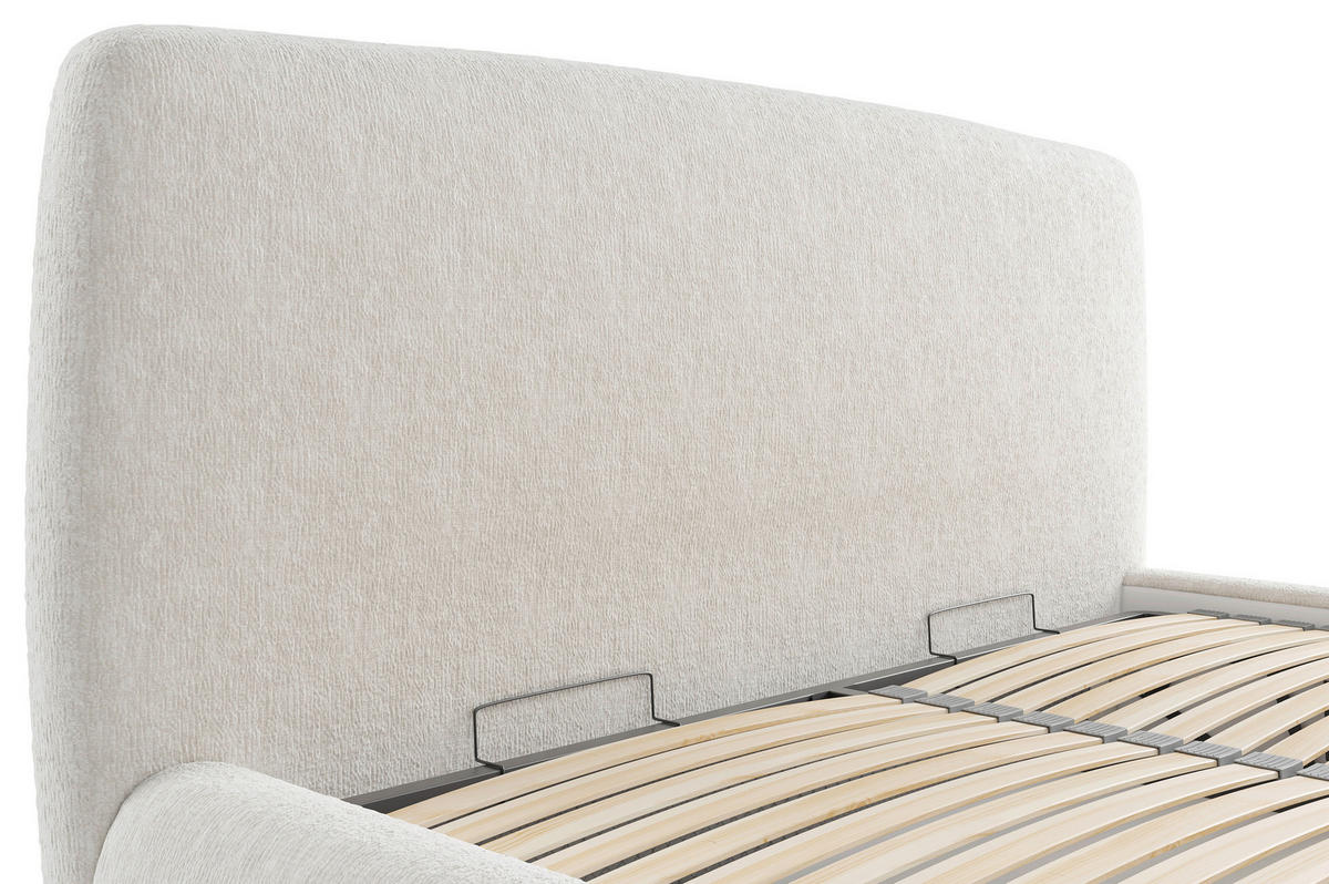 POLSTERBETT 180/200 cm  in Beige  - Beige, Modern, Holz/Holzwerkstoff (180/200cm) - MID.YOU