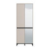 CIPŐSSZEKRÉNY 80/205,5/40 cm  - fekete/kasmír, Basics, faalapú anyag (80/205,5/40cm) - Xora