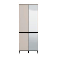 CIPŐSSZEKRÉNY 80/205,5/40 cm  - fekete/kasmír, Basics, faalapú anyag (80/205,5/40cm) - Xora
