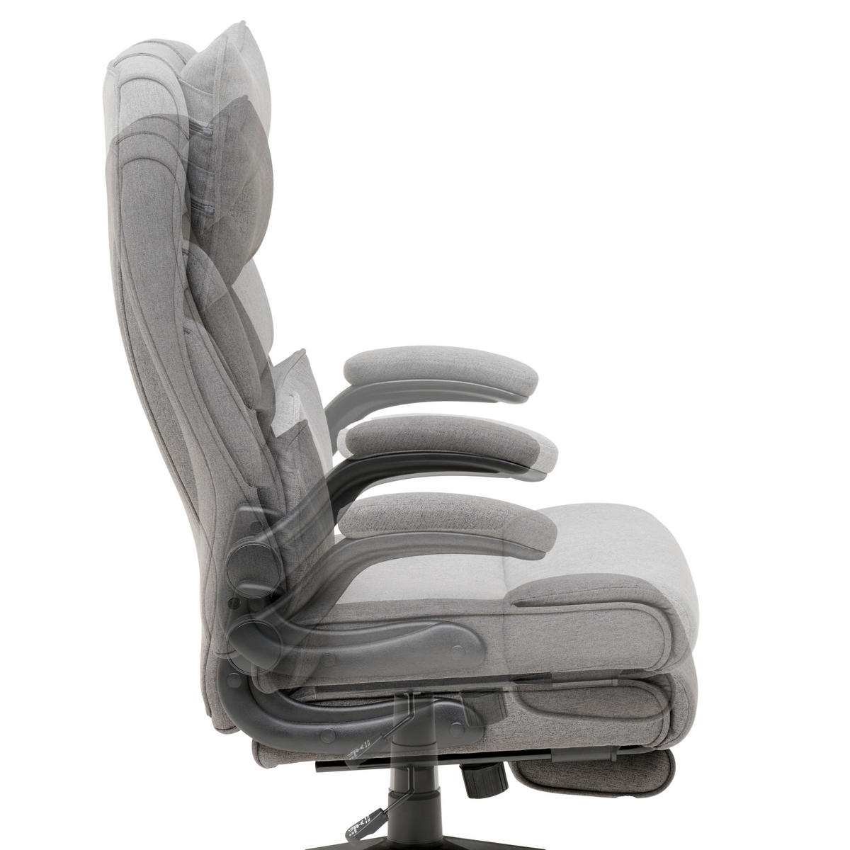 CHEFSESSEL  in Webstoff Dunkelgrau  - Dunkelgrau/Schwarz, MODERN, Kunststoff/Textil (62/112-122/65cm) - MID.YOU