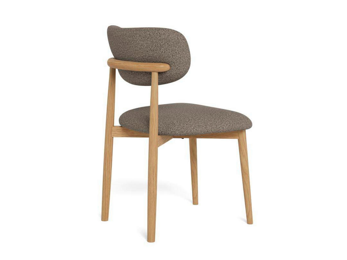 STUHL   Bouclé  Taupe  - Taupe/Eichefarben, KONVENTIONELL, Holz/Textil (45,5/79,5/51,5cm) - MID.YOU