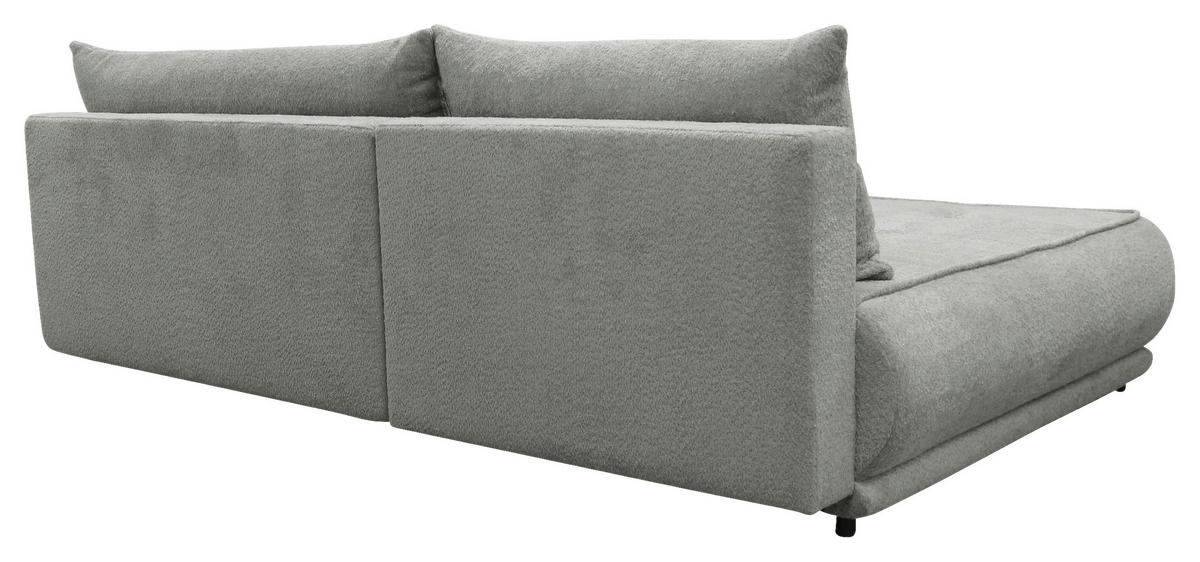 ECKSOFA PAROS Grau Bouclé  - Schwarz/Grau, Design, Kunststoff/Textil (179/277cm) - MID.YOU