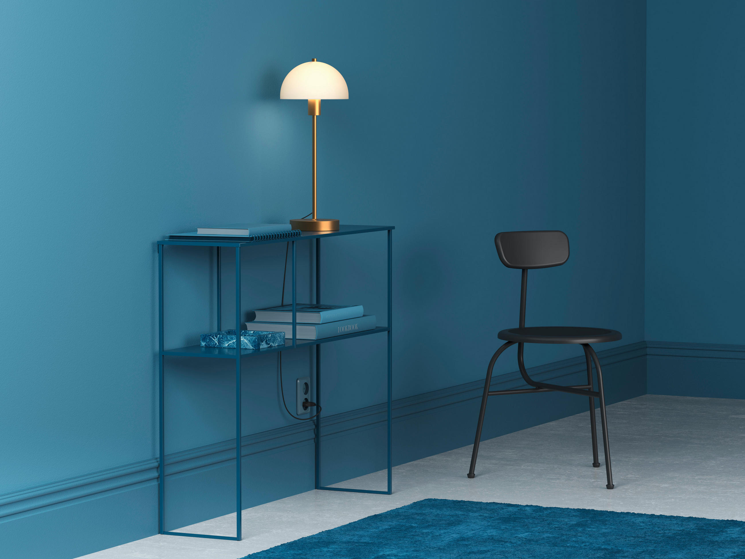TISCHLEUCHTE Vienda 20/50 cm   - Messingfarben/Opal, Basics, Glas/Metall (20/50cm) - Belid