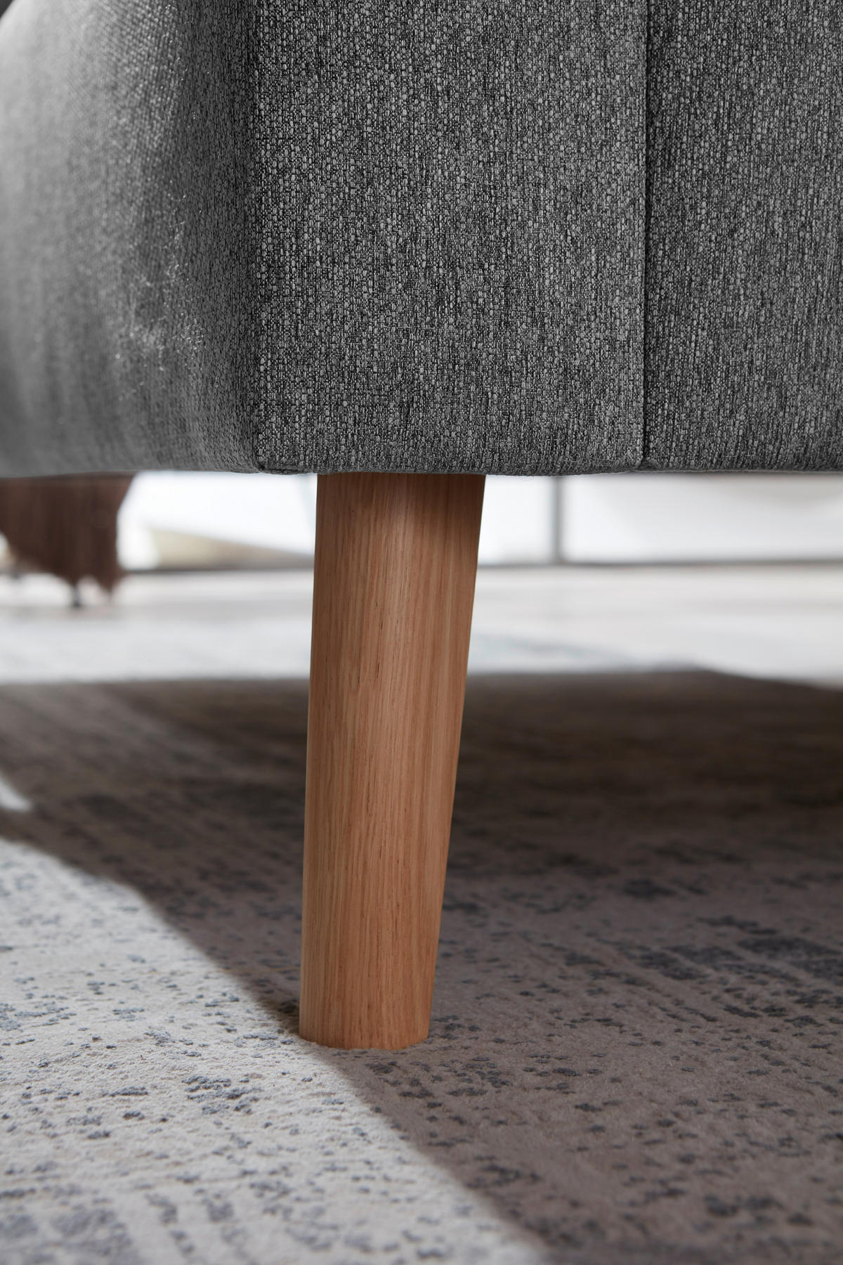 POLSTERBETT Grau 180/200 cm  - Eichefarben/Grau, Basics, Holz/Textil (180/200cm) - Boxxx