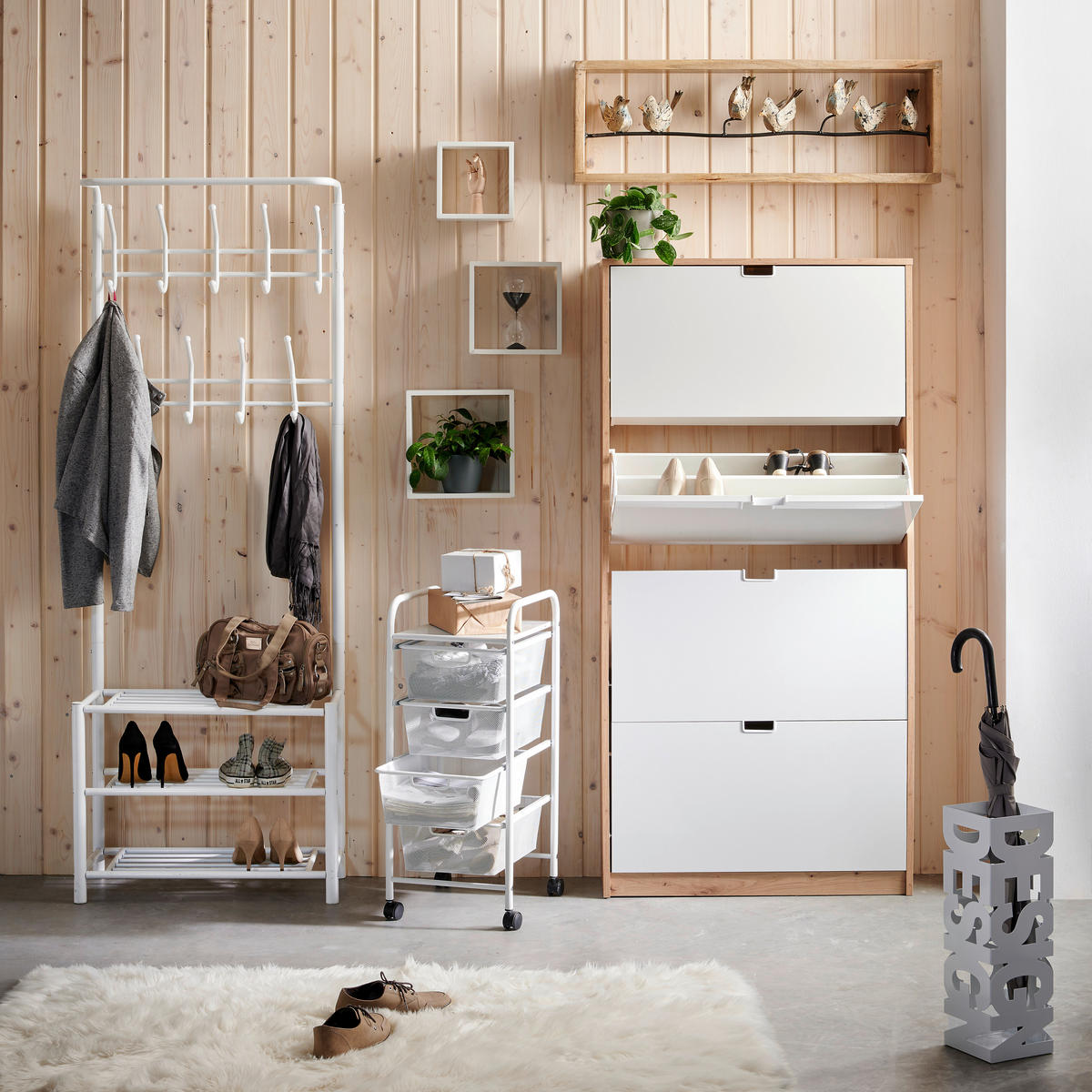 KLÄDHÄNGARE - vit, Design, metall (67/185/32cm) - Best Price