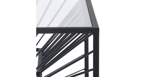 BEISTELLTISCH 40/40/40 cm Schwarz quadratisch - Schwarz, Trend, Glas/Metall (40/40/40cm) - Xora