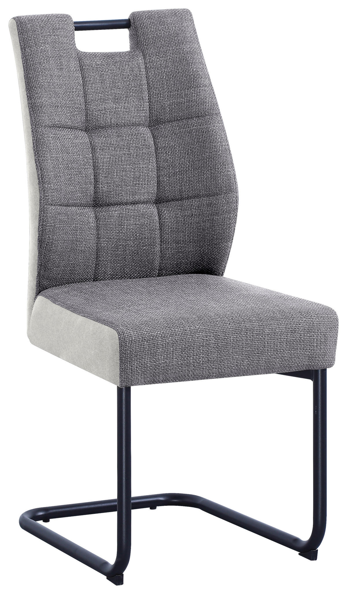 STOLIČKA S PRUŽNÝM PODNOŽÍM, mikrovlákno, sivá, čierna, béžová - čierna/sivá, Modern, kov/textil (45/97/59cm) - Cantus