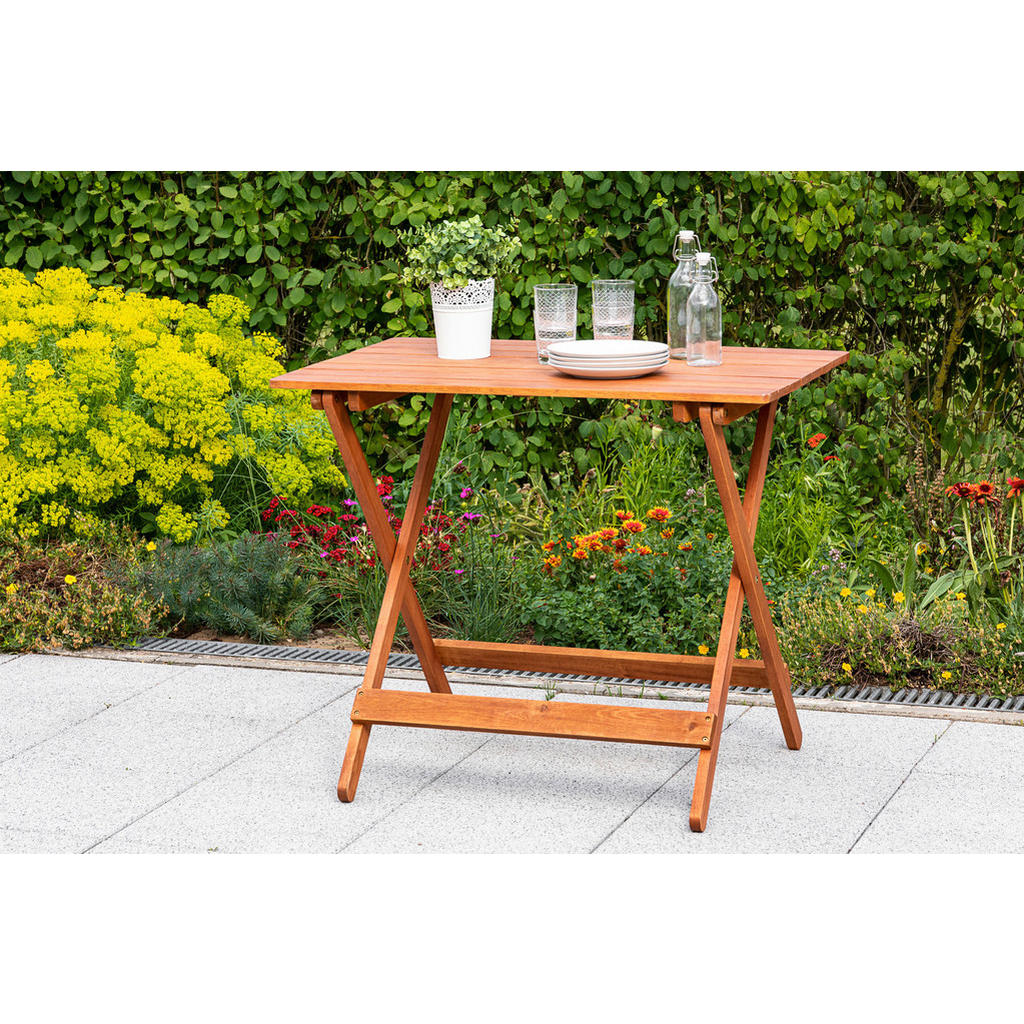 Gardenson SKLADACÍ ZÁHRADNÝ STÔL, drevo, 90/72/60 cm