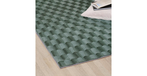 HOCHFLORTEPPICH 80/150 cm Luna Design Grün - Grün, Design, Textil (80/150cm) - Novel