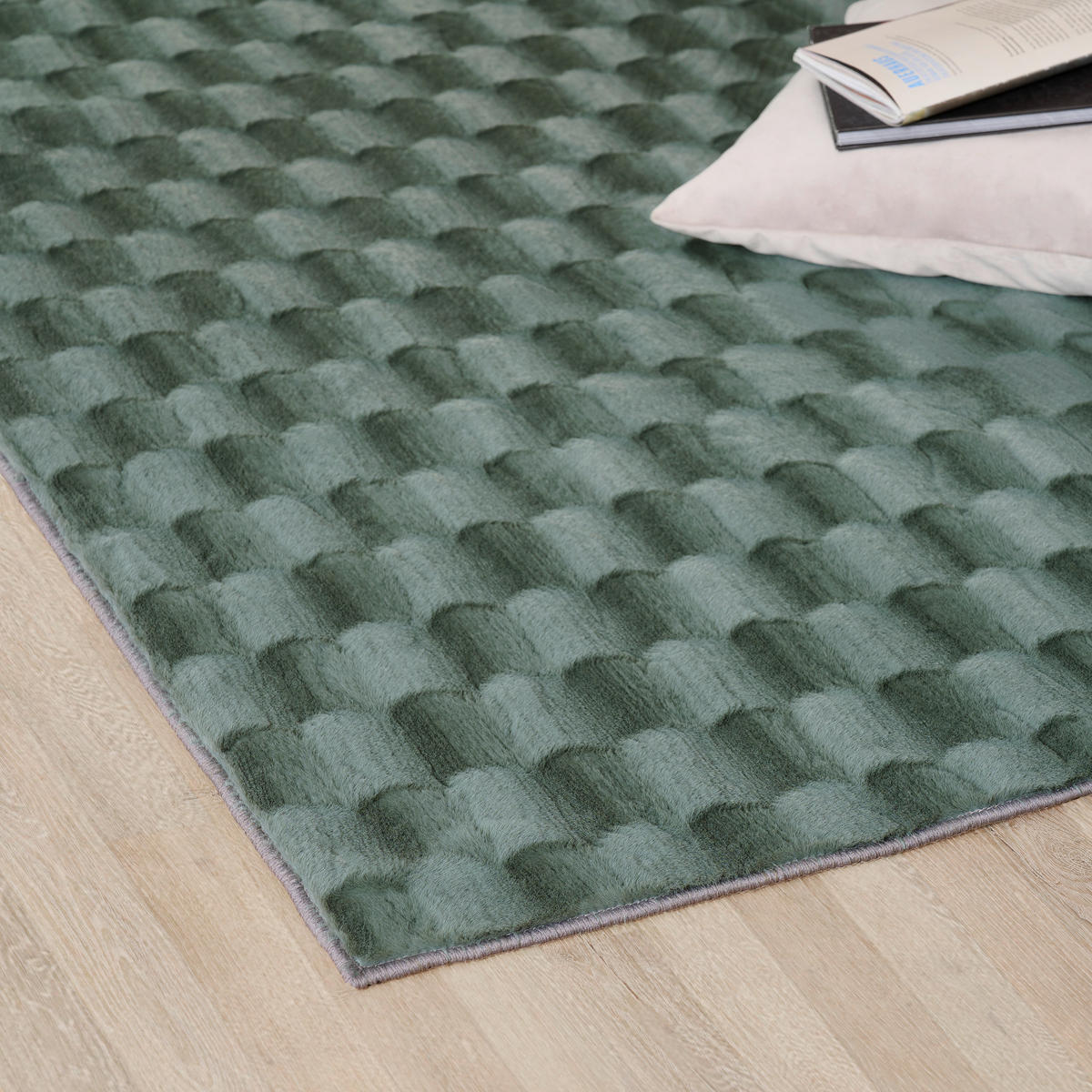 HOSSZÚ SZÁLÚ SZŐNYEG  Luna Design  - zöld, Design, textil (160/230cm) - Novel