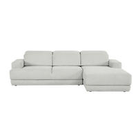 ECKSOFA in Webstoff Hellgrau  204/293 cm  - Hellgrau/Schwarz, Design, Kunststoff/Textil (204/293cm) - MID.YOU