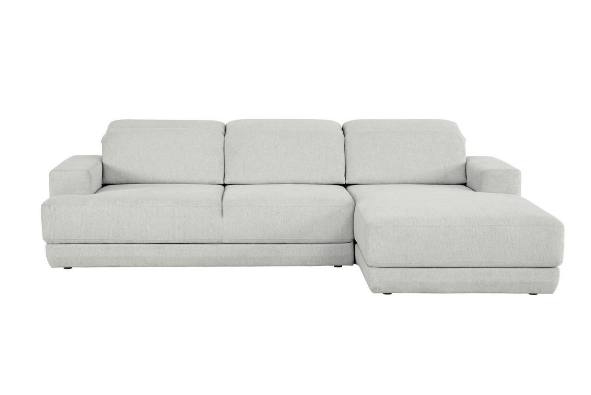 ECKSOFA in Webstoff Hellgrau  204/293 cm  - Hellgrau/Schwarz, Design, Kunststoff/Textil (204/293cm) - MID.YOU