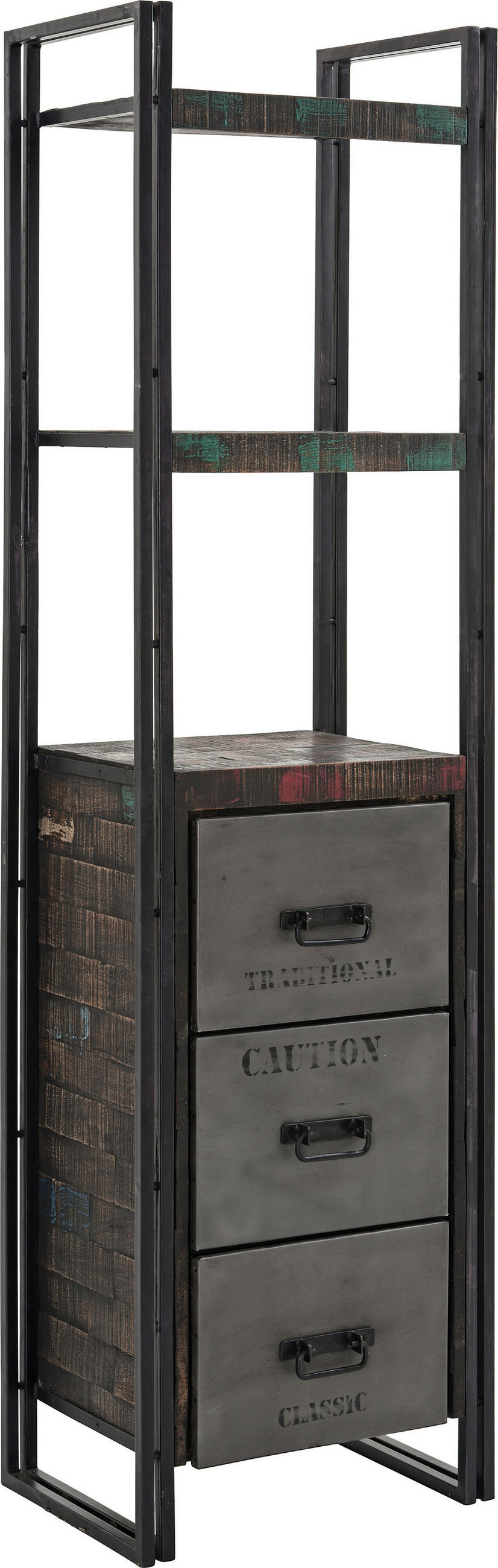 REGAL  55/200/40 cm Braun  - Braun, Design, Holz/Metall (55/200/40cm)