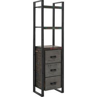 REGAL  55/200/40 cm Braun  - Braun, Design, Holz/Metall (55/200/40cm)