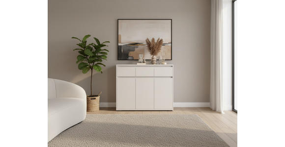 KOMMODE , 120/103/48 cm, 3 Schublade(n)  - Kaschmir/Anthrazit, Design, Holzwerkstoff/Kunststoff (120/103/48cm) - Carryhome