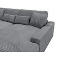 BIGSOFA Cord Dunkelgrau  - Dunkelgrau/Schwarz, MODERN, Kunststoff/Textil (230/85/190cm) - Carryhome