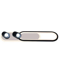 LED-DECKENLEUCHTE Parma  15/60/13 cm  - Schwarz, Design, Metall (15/60/13cm)