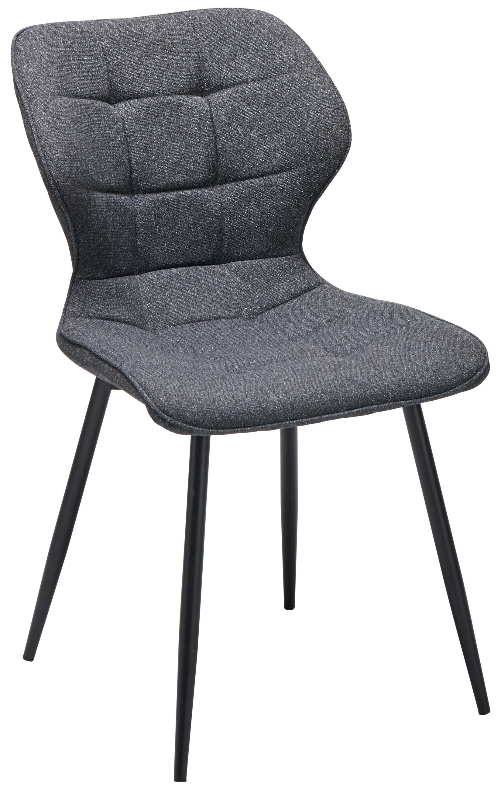STUHL  in Eisen Webstoff Holz, Metall, Textil  - Dunkelgrau/Schwarz, LIFESTYLE, Holz/Textil (47/82/59cm) - Livetastic
