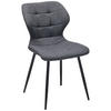 STUHL  in Eisen Webstoff Holz, Metall, Textil  - Dunkelgrau/Schwarz, LIFESTYLE, Holz/Textil (47/82/59cm) - Livetastic
