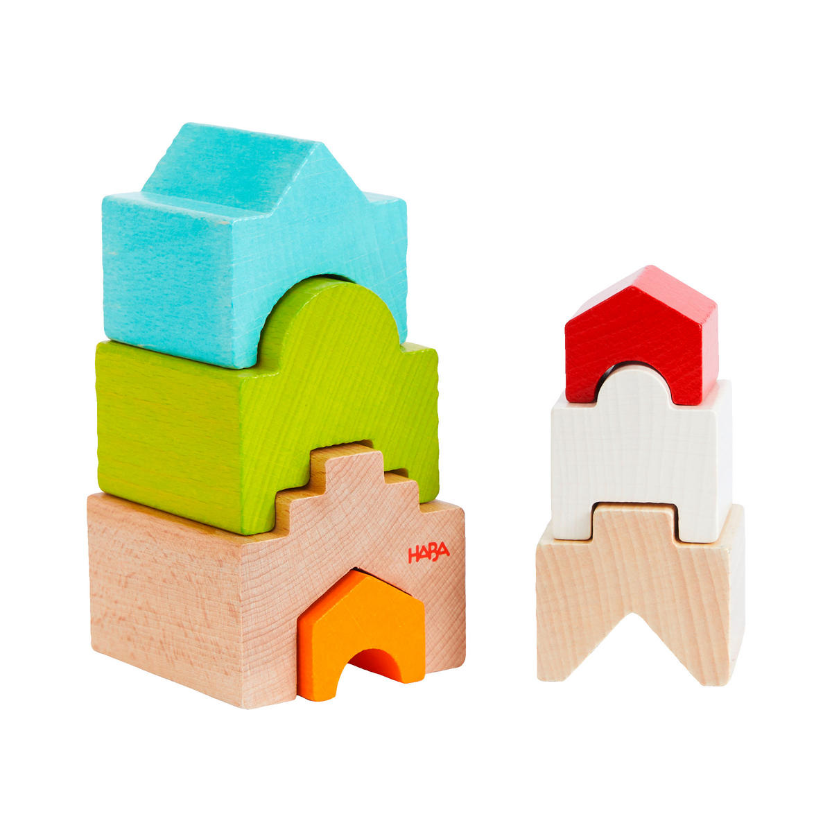 BAUSTEINE - Multicolor, Basics, Holz (7/7/13,5cm) - Haba