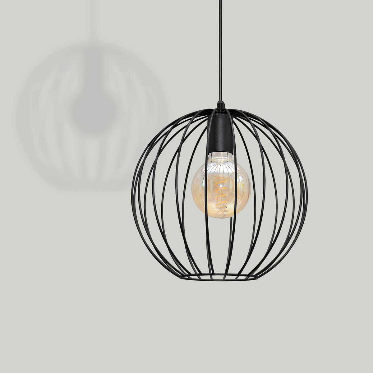 HÄNGELEUCHTE Mercure 30/30/110 cm  - Schwarz, Design, Metall (30/30/110cm)