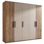 DREHTÜRENSCHRANK 250,8/227,7/60 cm 5-türig Eichefarben, Kaschmir  - Kaschmir/Eichefarben, Design, Holzwerkstoff/Metall (250,8/227,7/60cm) - Xora