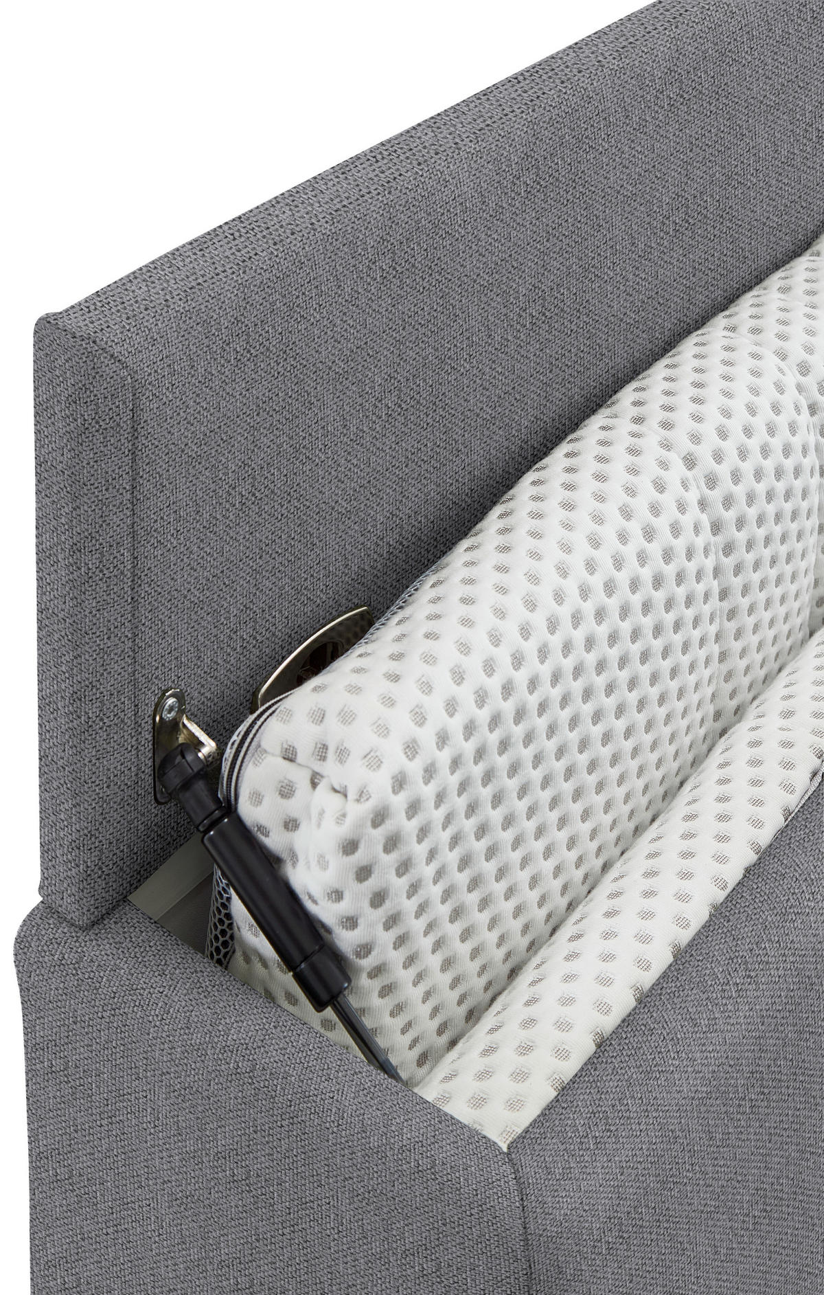 SCHLAFSOFA Flachgewebe Grau Stoffauswahl, Schlafen auf Sitzhöhe, Bettfunktion erhältlich, Armteil links, Armteil rechts, haustierfreundlicher Bezug  - Schwarz/Grau, Konventionell, Textil/Metall (232/77/116cm) - Dieter Knoll