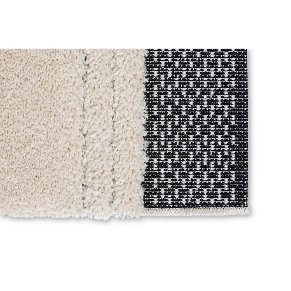 Thumbnail - Schöner Wohnen Webteppich, Weiß, Textil, Raute, rechteckig, 140x200 cm, für Fußbodenheizung geeignet, pflegeleicht, Tepp...