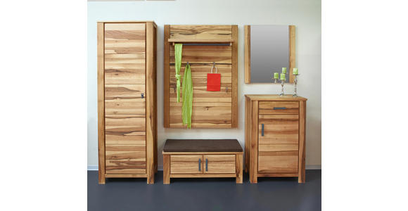 KOMMODE Wildeiche massiv geölt Eichefarben - Eichefarben/Grau, KONVENTIONELL, Holz/Metall (70/107/40cm) - Linea Natura