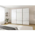 SCHWEBETÜRENSCHRANK  in Weiß  - Chromfarben/Weiß, KONVENTIONELL, Glas/Holzwerkstoff (271/223/68cm) - Novel